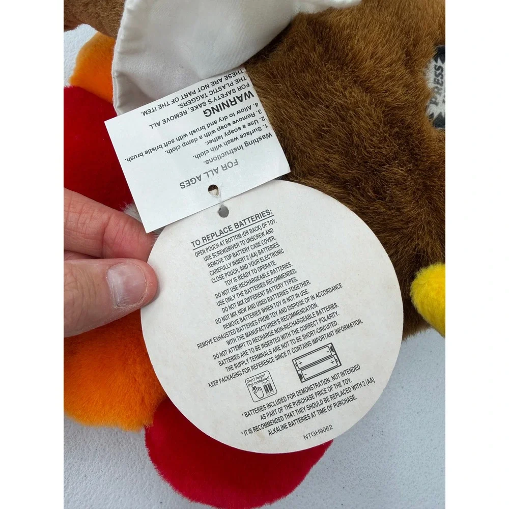 DanDee Wiggle Waddle Turkey Plush Thanksgiving Animated Singing Toy 12